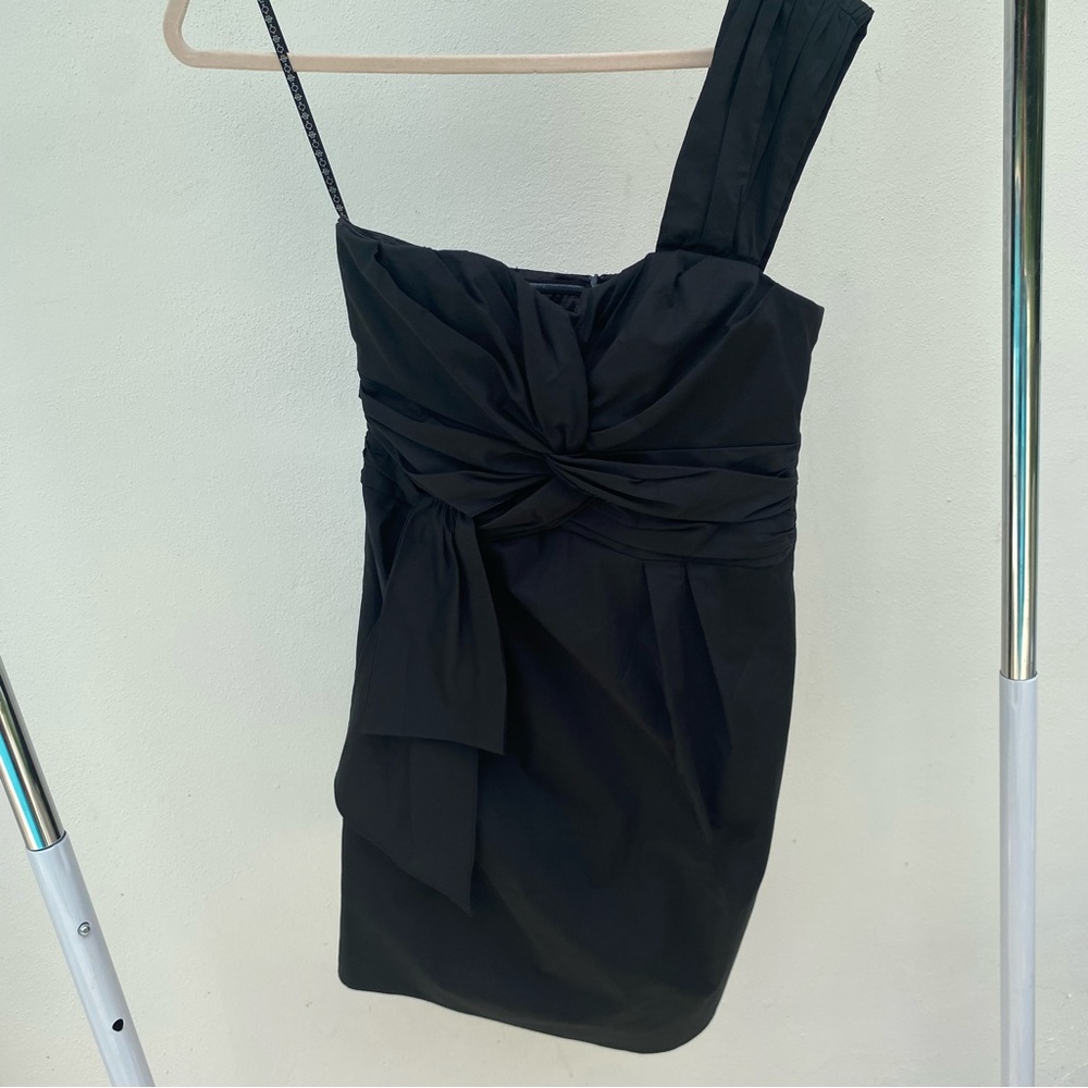 Nanette Lepore Black One Shoulder Cocktail Dress Size 6